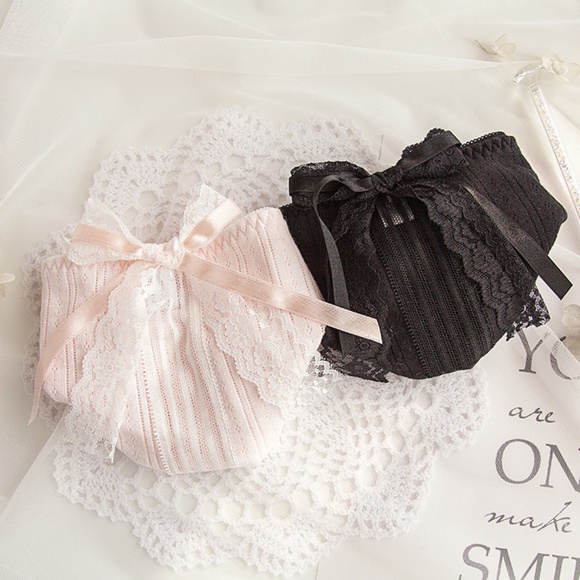 Light Pink Sweet Lolita Cotton Panties. Cute mid rise Panties. 26" to 38" waist. - Picture 13 of 14